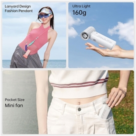 پنکه دستی شارژی JisuLife Handheld Fan Life9 3600mAh