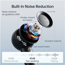 پنکه توربو دستی شارژی JISULIFE Super-mini turbo fan Life5 plus(6000mAh)