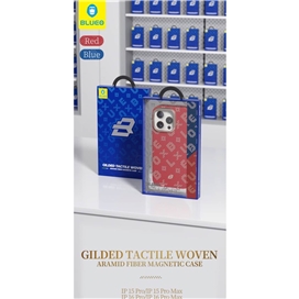 قاب Blueo بلو Gilded Tactile Woven Aramid Fiber Magnetic Case مناسب برای Apple iPhone 16 Pro