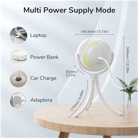 پنکه شارژی JISULIFE Octopus USB Fan FA24