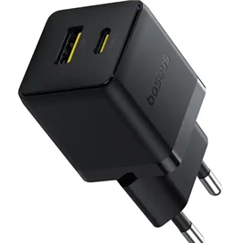 آداپتور شارژ دو پورت 30 وات با کابل Baseus Palm Fast Charger 30W Type-C+USB CCZC30UE