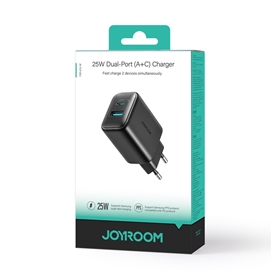 آداپتور شارژ 2 پورت 25 وات جویروم JOYROOM JR-TCF13