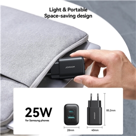 آداپتور شارژ 2 پورت 25 وات جویروم JOYROOM JR-TCF13