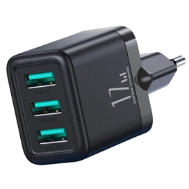 آداپتور 3 پورت 17 وات جویروم Joyroom Smart Charger JR-TCN02EU