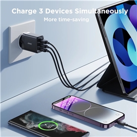 آداپتور 3 پورت 17 وات جویروم Joyroom Smart Charger JR-TCN02EU