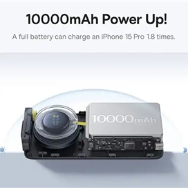 پاوربانک 30 وات 10000 با کابل همراه تایپ سی بیسوس Baseus Nomos Power Bank PPSS1030