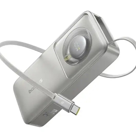 پاوربانک 30 وات 10000 با کابل همراه تایپ سی بیسوس Baseus Nomos Power Bank PPSS1030