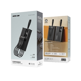 پاروبانک 10000 با کابل متصل گرین لاین Green Lion Container Power Bank GNCONPB20KBK