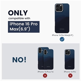 قاب آیفون 16 پرو مکس برند پیتاکا مدلPITAKA StarPeak Tactile Woven（Over The Horizon） مناسب برای Apple iPhone 16 Pro Max