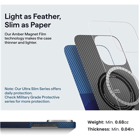 قاب آیفون 16 پرو مکس برند پیتاکا مدلPITAKA StarPeak Tactile Woven（Over The Horizon） مناسب برای Apple iPhone 16 Pro Max