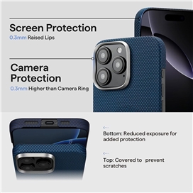 قاب آیفون 16 پرو مکس برند پیتاکا مدلPITAKA StarPeak Tactile Woven（Milky way galaxy） مناسب برای Apple iPhone 16 Pro Max