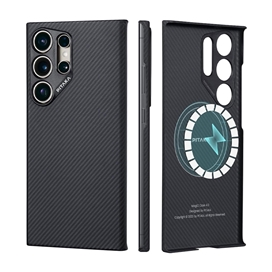 قاب گلکسی S24 Ultra برند پیتاکا مدل PITAKA MagEZ Case (Black/Grey Twill) مناسب برای Samsung Galaxy S24 Ultra