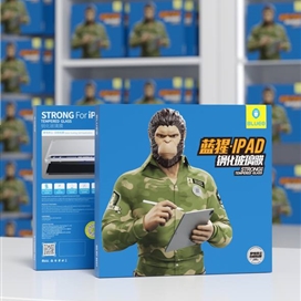 محافظ صفحه آیپد برند بلوئو Blueo مدل Strong Tempered Glass بهمراه ابزار نصب آسان مناسب برای Apple iPad Air 11 2024