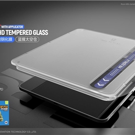 محافظ صفحه آیپد برند بلوئو Blueo مدل Strong Tempered Glass بهمراه ابزار نصب آسان مناسب برای Apple iPad Air 11 2024