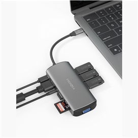 هاب شارژر تایپ سی انرژیا مدل AluHub Max