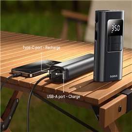 پمپ باد و چراغ قوه بیسوس Baseus Car Tire Inflator Pumper VA1 BS-CG034