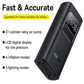 پمپ باد و چراغ قوه بیسوس Baseus Car Tire Inflator Pumper VA1 BS-CG034