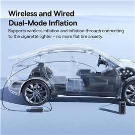 پمپ باد و چراغ قوه بیسوس Baseus Car Tire Inflator Pumper VA1 BS-CG034