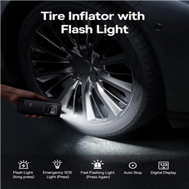 پمپ باد و چراغ قوه بیسوس Baseus Car Tire Inflator Pumper VA1 BS-CG034