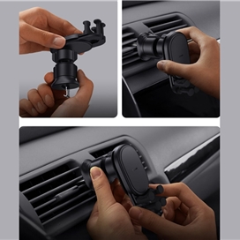 هولدر و شارژر وایرلس دریچه کولری با لرزش گیر بیسوس Baseus BS-CM014