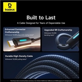 کابل دو سر تایپ سی فست شارژ 100 وات یک متری بیسوس Baseus Lit CB000148