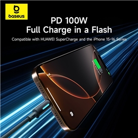 کابل دو سر تایپ سی فست شارژ 100 وات یک متری بیسوس Baseus Lit CB000148