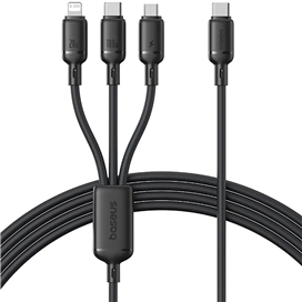 کابل سه سر 100 وات فست شارژ بیسوس Baseus Silky One-for-Three CB000166