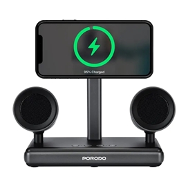 اسپیکر و شارژر وایرلس مگسیف پرودو Porodo Speaker Charging Dock FWCH050