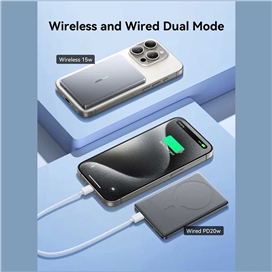 پاوربانک وایرلس 5000 مگنتی جویروم Joyroom JR-PBM08 توان 20 وات