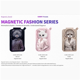 استند و جاکارتی برند نیمی مدل Nimmy Embroidery Magnetic Stand