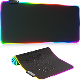 موس پد گیمینگ برند پرودو مدل porodo Wireless Charging RGB Gaming Mouse Pad PDX115