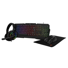 پک گیمینگ برند پرودو مدل Porodo 4IN1 Ultimate gaming Kit Headphone-Keyboard-mouse-mouse pad PDX221