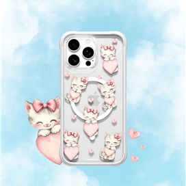 قاب یانگ کیت Youngkit kidspatterns Bow-Tied Cat مناسب برای Apple iPhone 16 Pro Max