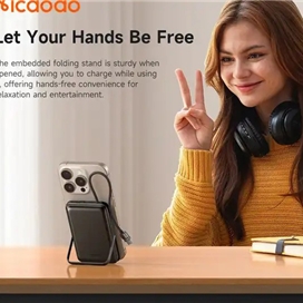 پاوربانک وایرلس مگنتی 10000 با کابل متصل مک دودو Mcdodo Wireless Power Bank MC-632