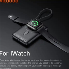 پاوربانک وایرلس مگنتی 10000 با کابل متصل مک دودو Mcdodo Wireless Power Bank MC-632