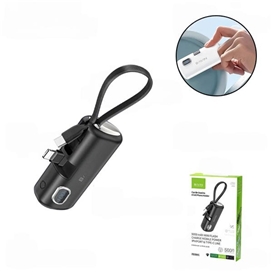 پاوربانک 5000 باوین Bavin PC109s توان 22.5 وات همراه با کانکتور لایتنینگ