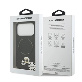 ققاب کارل لاگرفلد Karl Lagerfeld در کنار گربه با مگ سیف مناسب برای Apple iPhone 17 Pro Max