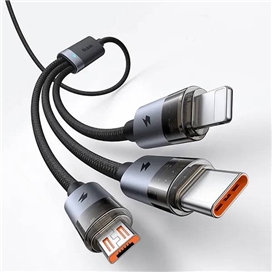 کابل سه سر مک دودو Mcdodo CA-7150 3 In 1 USB Data Cable توان 100 وات طول 1.2 متر
