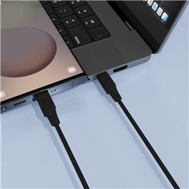 کابل فست شارژ تایپ سی به تایپ سی پاورولوژی مدل Power Sync Flex PCAB017BK