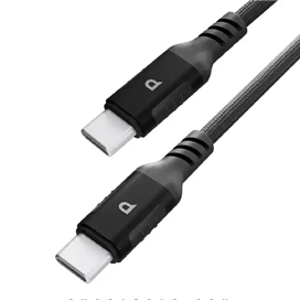 کابل فست شارژ USB-C به USB-C پاورولوژی 60 وات مدل PCAB020LGY طول 1.2 متر