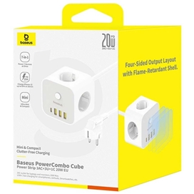 چندراهی و هاب شارژر 7 پورت بیسوس Baseus E00066401213-00 با توان 20 وات