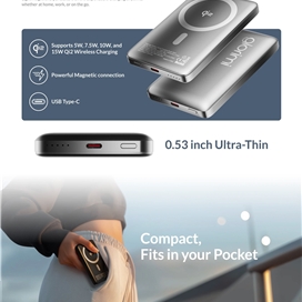 پاوربانک فوق نازک مگنتی 10000 شیائومی گلوریمی Xiaomi Glorimi FitCore Mag توان 20 وات