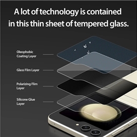 گلس شیشه ای گوشی آراری مدل حریم خصوصی Core مناسب Galaxy Z Fold 4 پک دو عددی