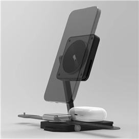 شارژ استند QI2 بیسیم برند آولومو AULUMU M01 4-in-1 Folding Wireless Charging Station & Pad