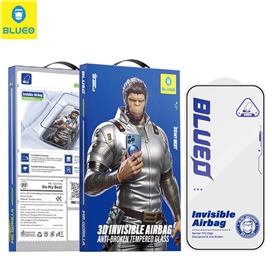 محافظ صفحه بلو سه بعدی ایربگ دار Blueo 3D Invisible Airbag Anti Broken Tempered Glass مناسب برای Apple iPhone 17 Pro