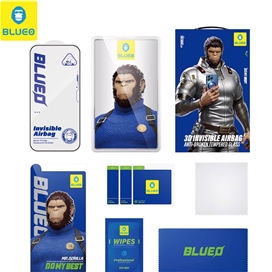 محافظ صفحه بلو سه بعدی ایربگ دار Blueo 3D Invisible Airbag Anti Broken Tempered Glass مناسب برای Apple iPhone 17 Pro