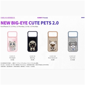 قاب برند نیمی مدل Nimmy Big Eye Cute Pet Case Series مناسب برای Apple iPhone 17
