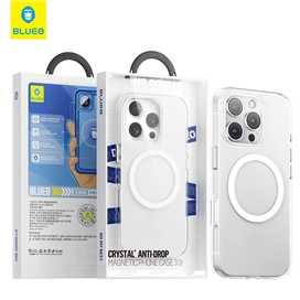 قاب برند بلو کریستالی با مگ سیف Blueo Crystal Drop Resistance Magsafe Case مناسب برای Apple iPhone 16 Pro