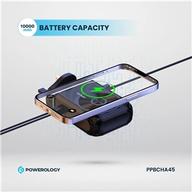پاوربانک مگ سیف 10000 میلی آمپر و شارژر پاورولوژی مدل PPBCHA45