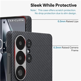 قاب گلکسی  برند پی تاکا مدل PITAKA Ultra-Slim Case 600D مناسب برای Samsung Galaxy S25 Ultra